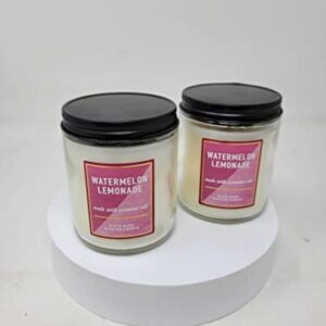 Bath and Body Works 2 Piece Pack (7oz/198g ) Watermelon Lemonade Single Wick Scented Candle