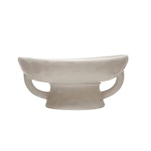 creative co-op stoneware bowl w reactive glaze, décor, matte white,12 ounces