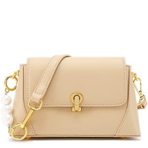 Scarleton Pearl Purses for Women, Crossbody Bags for Women, Lightweight Shoulder Bag w/ 2 Straps for Party & Casual, H209108 - Beige