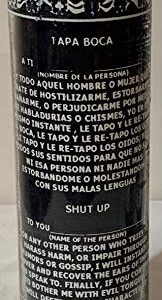 Veladoras Misticas Shut Up (Tapa Boca) 7 Day Unscented Candle Black in Glass