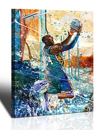 Kobe Bryant Wall Art Basketball Player Canvas Wall Art Painting Sports Posters Artwork Home Decor for Basketball Fan Memorabilia Gifts Living Room Bedroom Boy Girl Gifts Decoration Wall Art