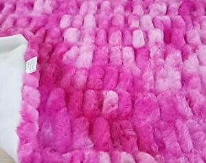 Super Soft Fuzzy Faux Fur Baby Blanket, Fluffy, Warm, Cozy, Plush, Snuggly Throw, Used for Baby Blanket, Toddler Blanket, Living Room Throw. (Hot Pink, 45X30 Inches)