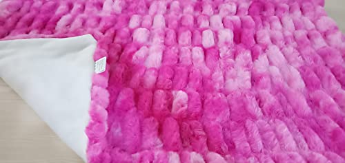 Super Soft Fuzzy Faux Fur Baby Blanket, Fluffy, Warm, Cozy, Plush, Snuggly Throw, Used for Baby Blanket, Toddler Blanket, Living Room Throw. (Hot Pink, 45X30 Inches)