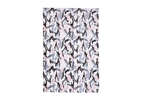 Juicy Couture – Throw Blanket | Camouflage | Plush and Cozy | Decorative Blankets for Sofas, Chairs and Beds| Luxurious and Soft | Chic Home Décor | Measures 50” x 70” | Pink/Grey/Black