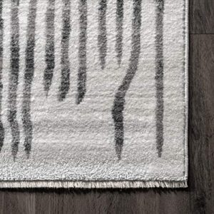 nuLOOM Soraya Striped Tiles Area Rug, 8' x 10', Light Grey