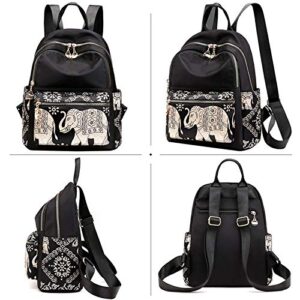 Van Caro Women Girls Mini Elephant Backpack Small Backpack School Bag Bookbag Casual Daily Travel Daypack