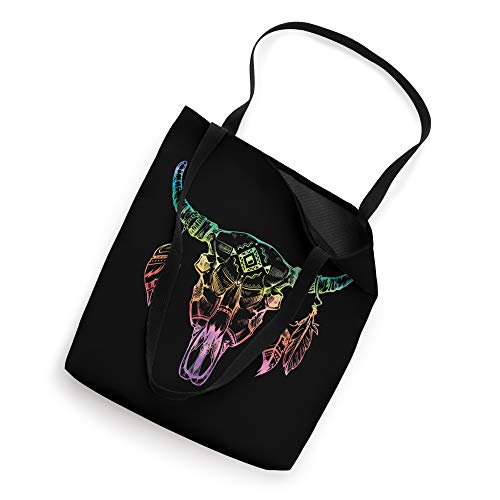 Tye Dye Boho Cow Skull - Fun Country And Western Look Tote Bag