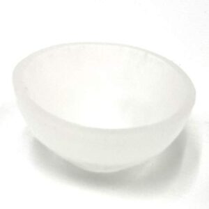 Paykoc Imports Classic Selenite Bowl Dish 4" +- Hand Made Morocco