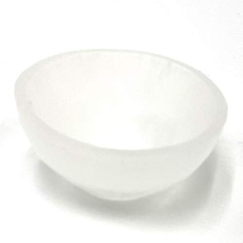 Paykoc Imports Classic Selenite Bowl Dish 4" +- Hand Made Morocco