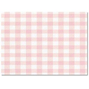 Aomike Indoor Area Rug Doormat- Cute Chic Pink Preppy Buffalo Check Plaid Contemporary Rug for Living Room/Bedroom/Front Porch/Hallway/Farmhouse, 2'x3'