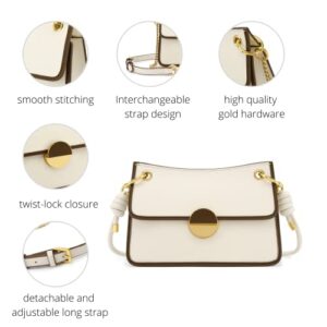 Scarleton Purses for Women, Crossbody Bags for Women, Lightweight Shoulder Bag w/ 2 Unique Straps for Party & Casual, H209002 - Off White