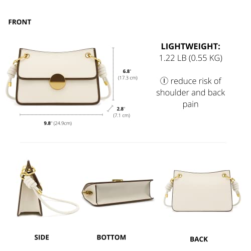 Scarleton Purses for Women, Crossbody Bags for Women, Lightweight Shoulder Bag w/ 2 Unique Straps for Party & Casual, H209002 - Off White