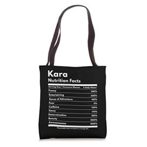 kara nutrition facts gift funny personalized name kara tote bag