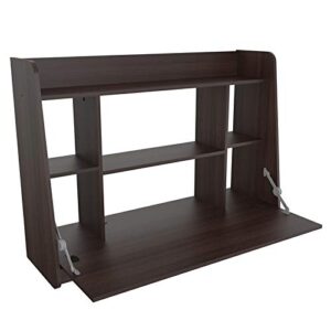 inval wall mounted floating desk, espresso