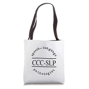 speech therapy graduation for ccc slp therapist tote bag