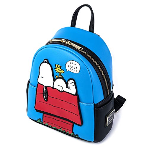 Loungefly Peanuts Snoopy Doghouse Faux Leather Womens Mini Backpack Purse