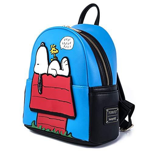 Loungefly Peanuts Snoopy Doghouse Faux Leather Womens Mini Backpack Purse