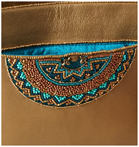 Mary Frances New Day Crossbody Clutch Handbag, Turquoise