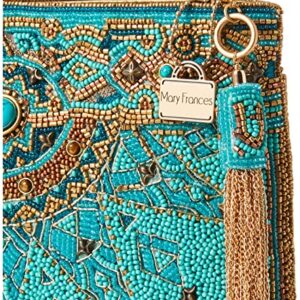 Mary Frances New Day Crossbody Clutch Handbag, Turquoise