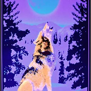 Wolf Moon Non-Flocked Blacklight Poster 24x36 inches