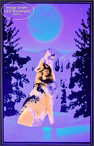 Wolf Moon Non-Flocked Blacklight Poster 24x36 inches