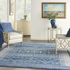 Nourison Passion Bohemian Navy Blue 8' x 10' Area -Rug, Easy -Cleaning, Non Shedding, Bed Room, Living Room, Dining Room, Kitchen (8x10)