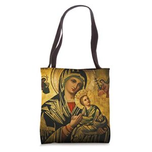 our lady of guadalupe virgin mary catholic mexico church tote bag