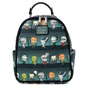 loungefly universal monsters chibi all over print womens double strap shoulder bag purse