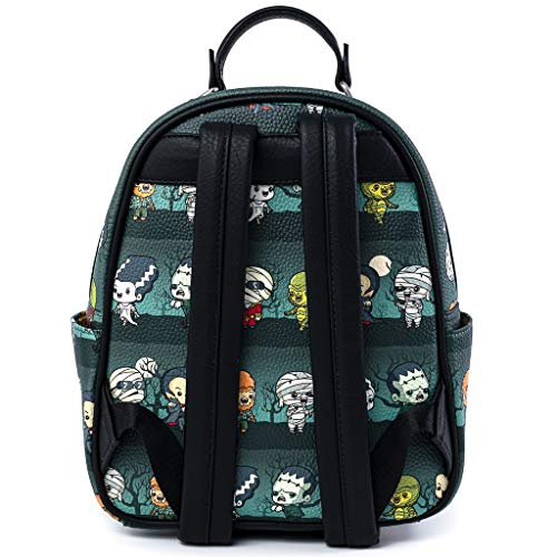 Loungefly Universal Monsters Chibi All Over Print Womens Double Strap Shoulder Bag Purse