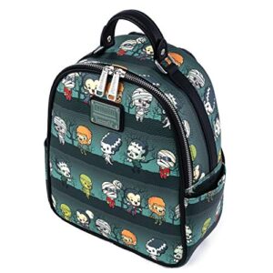 Loungefly Universal Monsters Chibi All Over Print Womens Double Strap Shoulder Bag Purse