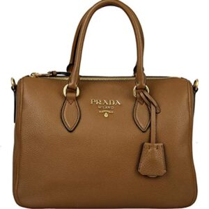 Prada Vitello Leather Cannella Brown Phenix Handbag 1BB023