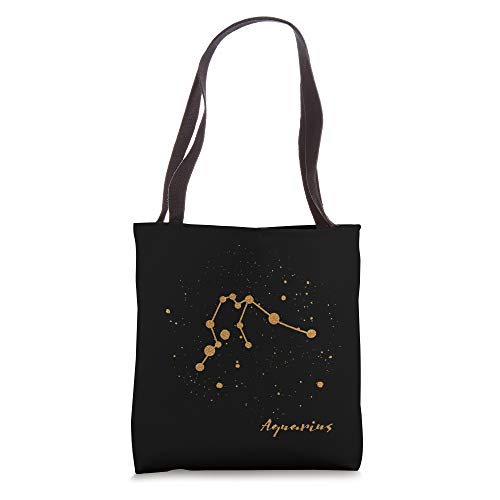 Aquarius Constellation Zodiac Star Sign Birthday Ideas Tote Bag