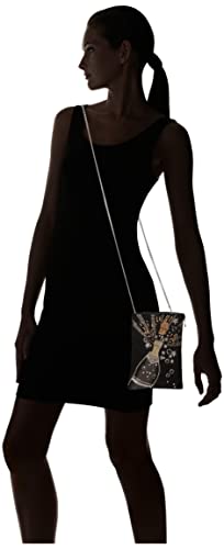 Mary Frances Bubbly Champagne Bottle Mini Crossbody Handbag, Black