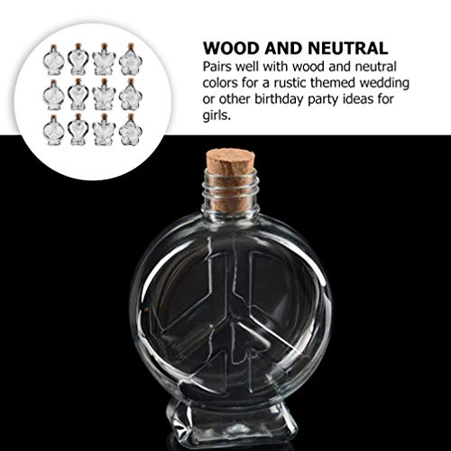 EXCEART 25Pcs Cork Jars 100ML Plastic Cork Bottles Wishing Bottles Clear Vials Storage Container for Art Crafts Projects Decoration Party Supplies (Mixed Style)