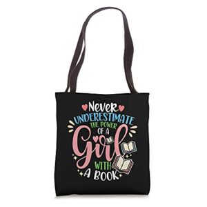 never underestimate the power of a girl with a book tote bag