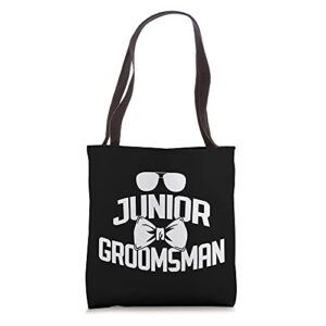 junior groomsman – wedding party groomsmen tote bag