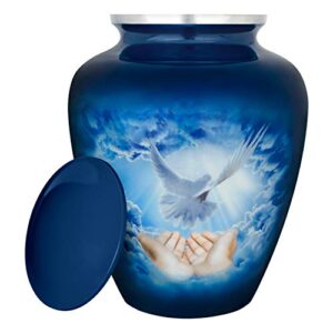 Trupoint Memorials Cremation Urns for Human Ashes - Decorative Urns, Urns for Human Ashes Female & Male, Urns for Ashes Adult Female, Funeral Urns - Dove, Large