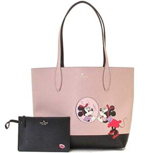kate spade x disney minnie mouse large reversible leather tote purse