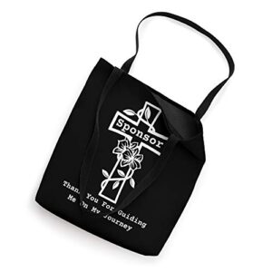 To My Confirmation Sponsor Cross Thank You Appreciation Gift Tote Bag