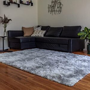 aternoon 5.3 x 7.5 feet shag area rugs, super soft fluffy shaggy rug floor carpet for living room, children bedroom, nursery play room, home decor, 5×8