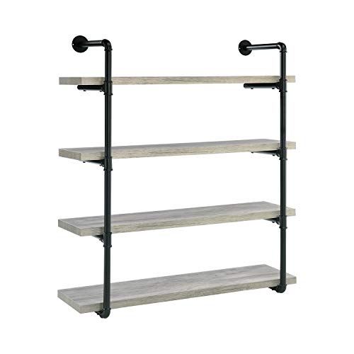 Coaster Home Furnishings 40-inch Black and Grey Driftwood Wall Shelf