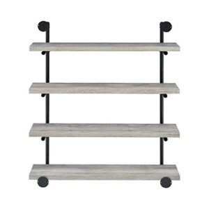 Coaster Home Furnishings 40-inch Black and Grey Driftwood Wall Shelf