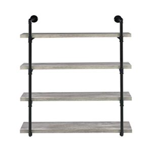 Coaster Home Furnishings 40-inch Black and Grey Driftwood Wall Shelf