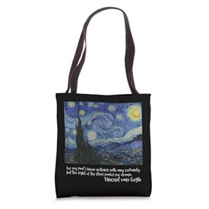 starry night by vincent van gogh | famous painting tote bag
