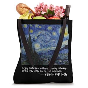 Starry Night by Vincent van Gogh | Famous Painting Tote Bag