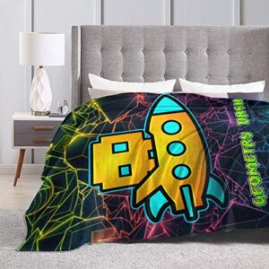 uiuzirv Light Thin Game Cartoons Throw Blanket Flannel Printed Super Soft Blankets for Sleepers,Bed,Sofa 50" X40