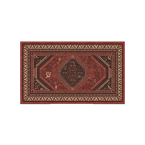 RUGGABLE Zareen Washable Rug - Perfect Boho Area Rug for Living Room Bedroom Kitchen - Pet & Child Friendly - Stain & Water Resistant - Scarlet Red 3'x5' (Standard Pad)