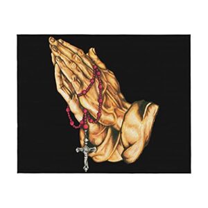 throw blankets praying hands rosary super soft cozy plush blankets lightweight fleece blanket throw for couch sofa bed