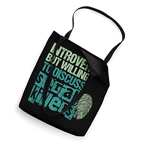 Introverted But Willing To Discuss Serial Killers True Crime Tote Bag