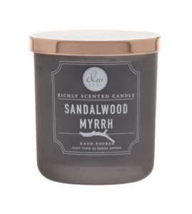 dw home sandalwood myrrh medium single wick copper lid